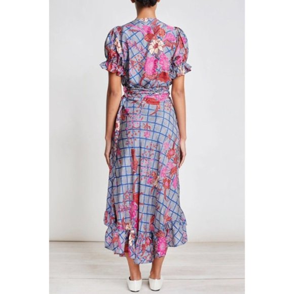 EUC 💗 APIECE APART 100% Silk Chabrol Wrap Top + Feliz Wrap Skirt Set - Picture 3 of 10